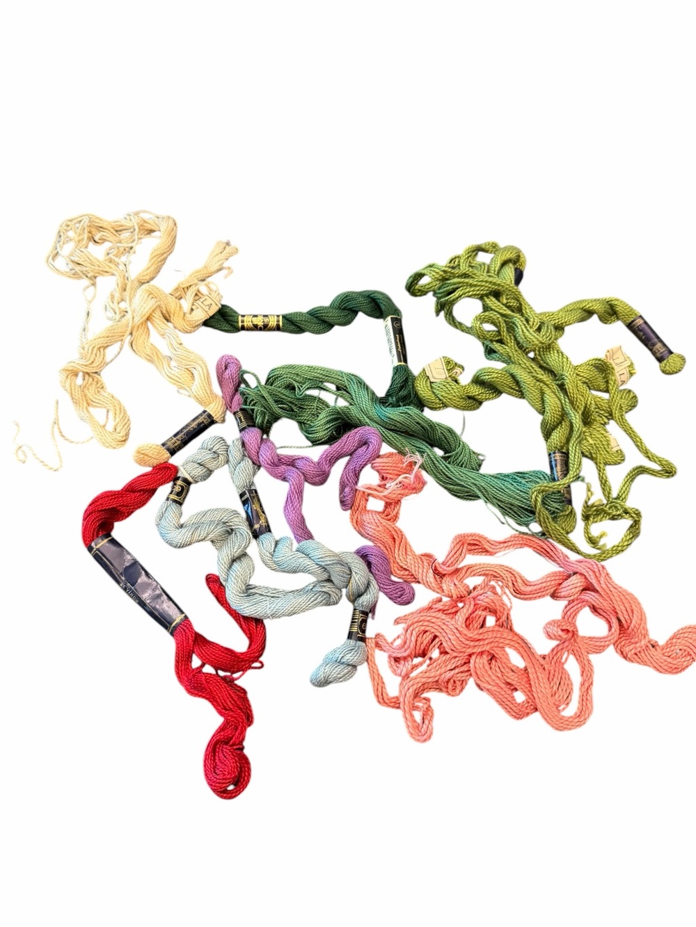 Rainbow Lot Of Embroidery Cross Stitch Floss Perle Cotton Asst Color DMC Others